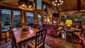 Cabin, 3 Bedrooms | Living room | TV - All About the View by Escape to Blue Ridge (Blue Ridge)