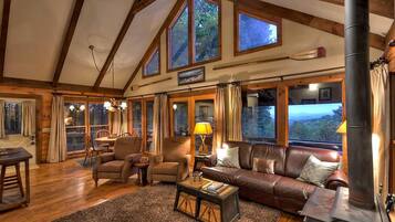 Cabin, 1 Bedroom | Living room | TV
