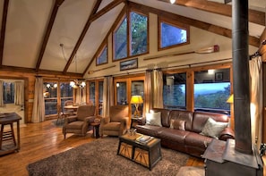 Cabin, 1 Bedroom | Living room | TV
