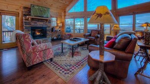 Cabin, 3 Bedrooms | Living room | TV - Black Dog of Blue Ridge by Escape to Blue Ridge (Blue Ridge)