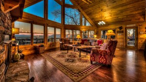 Cabin, 3 Bedrooms | Living room | TV