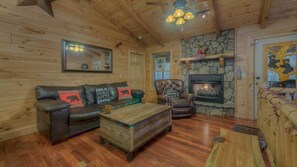 Cabin, 4 Bedrooms | Living room | TV - Colby's Cabin by Escape to Blue Ridge (Blue Ridge)