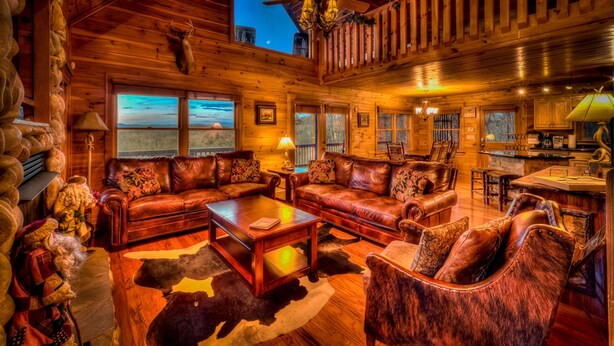 Cabin, 3 Bedrooms | Living room - Big Sky Retreat by Escape to Blue Ridge (Blue Ridge)