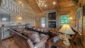 Cabin, 3 Bedrooms | Living room - Big Sky Retreat by Escape to Blue Ridge (Blue Ridge)