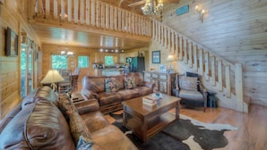 Cabin, 3 Bedrooms | Living room - Big Sky Retreat by Escape to Blue Ridge (Blue Ridge)