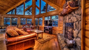 Cabin, 3 Bedrooms | Living room