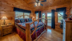 Cabin, 3 Bedrooms | 3 bedrooms, iron/ironing board, WiFi (free), individually decorated - Harvest Moon by Escape to Blue Ridge (Mineral Bluff)