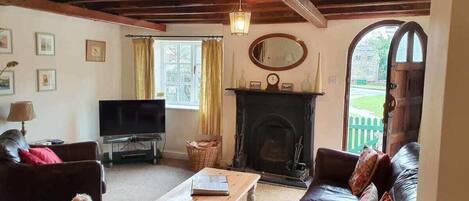 TV, fireplace, offices