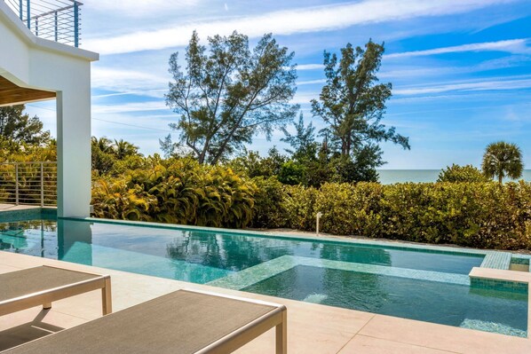 Outdoor pool, a heated pool