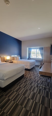 Room, 2 Queen Beds, Non Smoking | Desk, iron/ironing board, free WiFi, bed sheets
