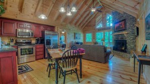 Cabin, 2 Bedrooms | Private kitchen | Fridge, microwave, stovetop, dishwasher - Lil' Slice of Heaven by Escape to Blue Ridge (Blue Ridge)