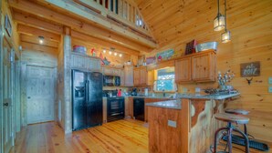 Cabin, 3 Bedrooms | Private kitchen - Leatherwood Lodge by Escape to Blue Ridge (Cherry Log)