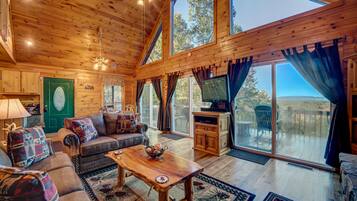 Cabin, 3 Bedrooms | Living room | TV