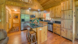Cabin, 3 Bedrooms | Private kitchen - Mountain Laurel Hideaway by Escape to Blue Ridge (Mineral Bluff)
