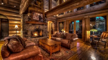 Cabin, 6 Bedrooms | Living room | TV