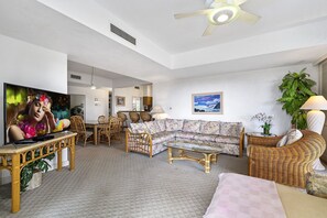 Condo, 2 Bedrooms | Living room | 30-inch Smart TV with cable channels, TV