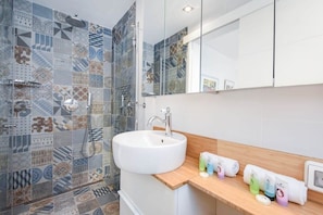 Shower, hair dryer