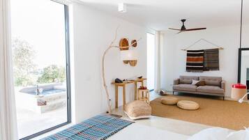 1 chambre, literie de qualité supérieure, couette en duvet d'oie