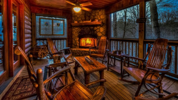 Cabin, 3 Bedrooms | Living room | TV - Riverwalk by Escape to Blue Ridge (Blue Ridge)