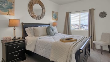 3 bedrooms, memory foam beds, iron/ironing board, free WiFi