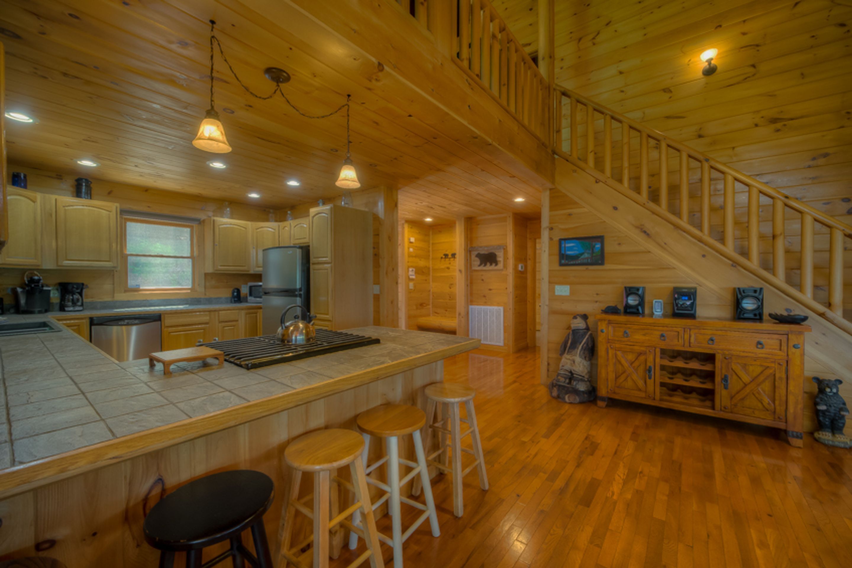 Cabin, 3 Bedrooms | Private kitchen | Fridge, microwave, stovetop, dishwasher