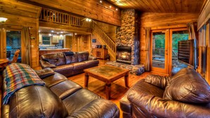 Cabin, 3 Bedrooms | Living room