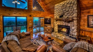 Huisje, 3 slaapkamers | Woonkamer | Een televisie