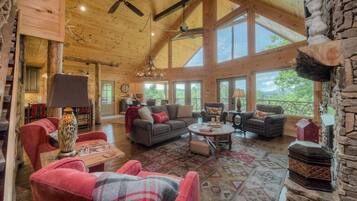 Cabin, 3 Bedrooms | Living room | TV
