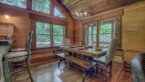 Cabin, 4 Bedrooms | Dining room - Winding Log Ridge by Escape to Blue Ridge (Cherry Log)