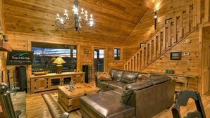Cabin, 3 Bedrooms | Living room - Serendipity by Escape to Blue Ridge (Morganton)
