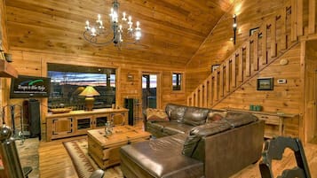 Cabana, 3 quartos | Sala de estar | TV