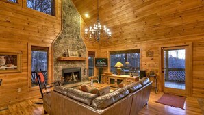 Cabin, 3 Bedrooms | Living room - Serendipity by Escape to Blue Ridge (Morganton)