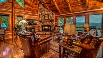 Cabin, 2 Bedrooms | Living area | TV