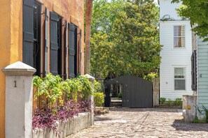 Property entrance - Tranquility with Garden & Heated Pool near King Street (Charleston)