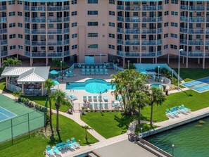 A heated pool