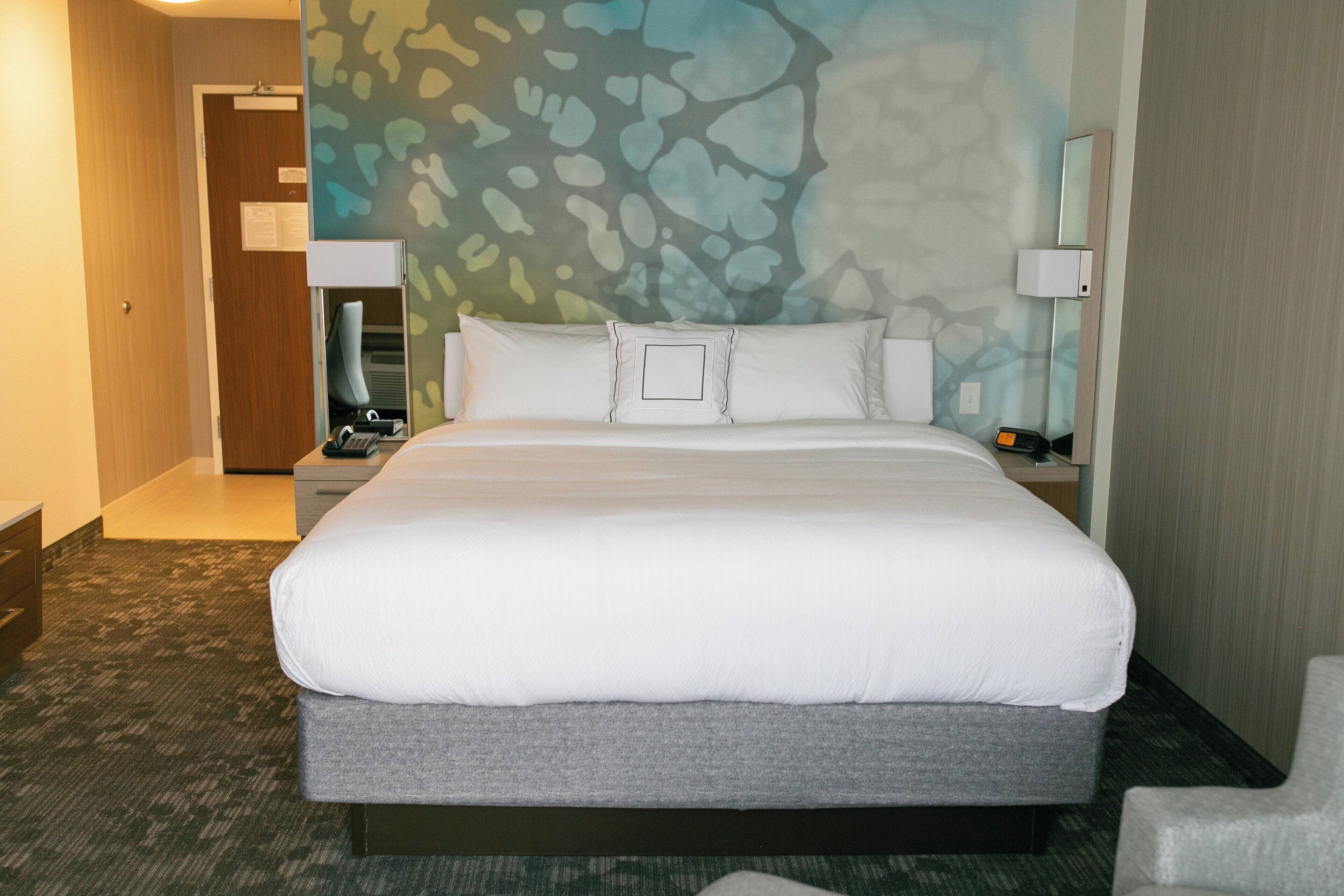 hypo-allergenic bedding, desk, laptop workspace, soundproofing