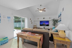 Smart TV, DVD player, books