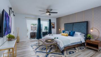 5 chambres, bureau, fer et planche Ă repasser, lit parapluie