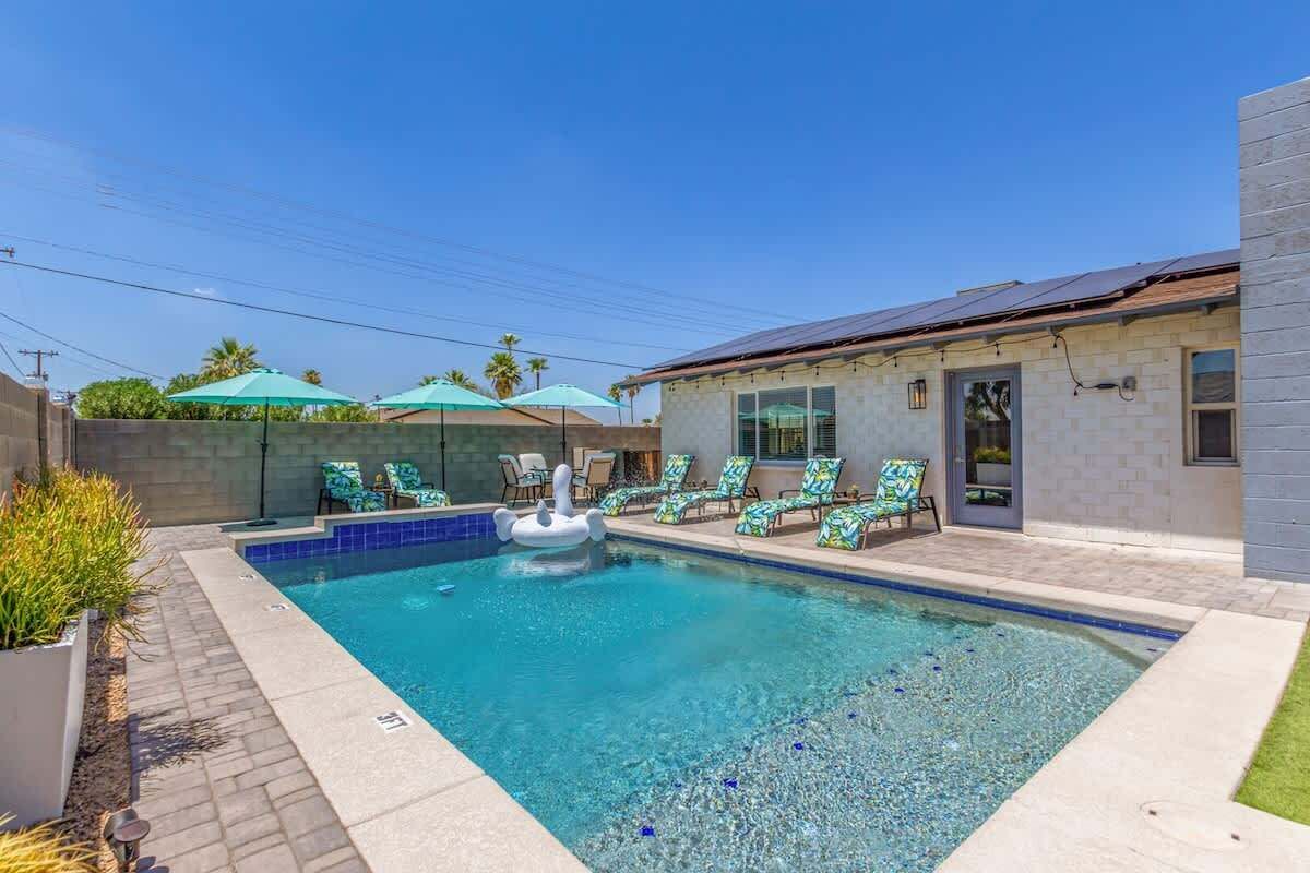 A heated pool