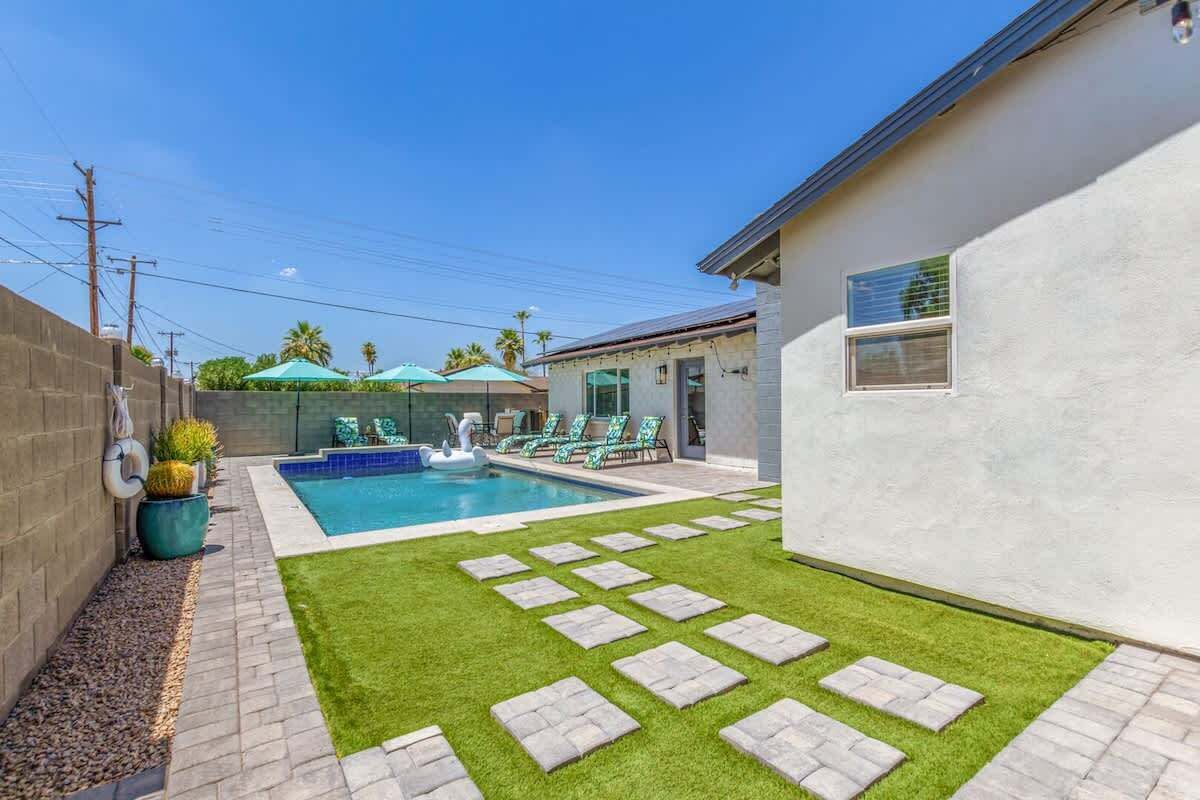 A heated pool