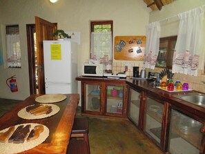 Chalet, 2 Bedrooms (1) | Private kitchen | Fridge, microwave, stovetop, electric kettle - Kruger Maroela Lodge (Nkomazi)
