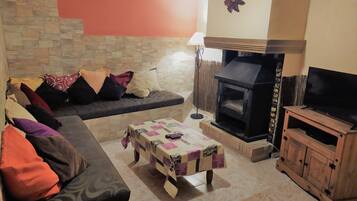 TV, fireplace, DVD player
