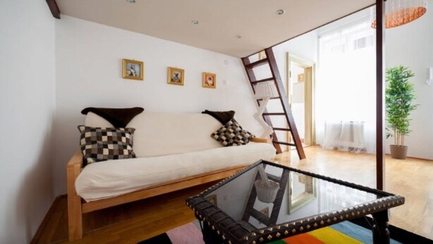 Apartment (Split Level) | Living area - Apartment Sunny Akacfa (Budapest)
