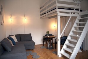 Apartment (Split Level) | Living area - Apartment Architect (Budapest)