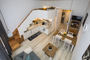Apartment (Split Level) | Private kitchen - Wood and Light Apartment (Budapest)