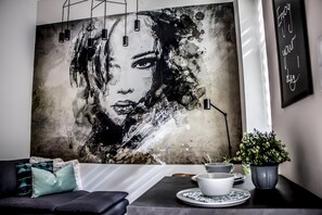 Apartment (Split Level) | Living area | Flat-screen TV - City Park Beauty Queen (Budapest)