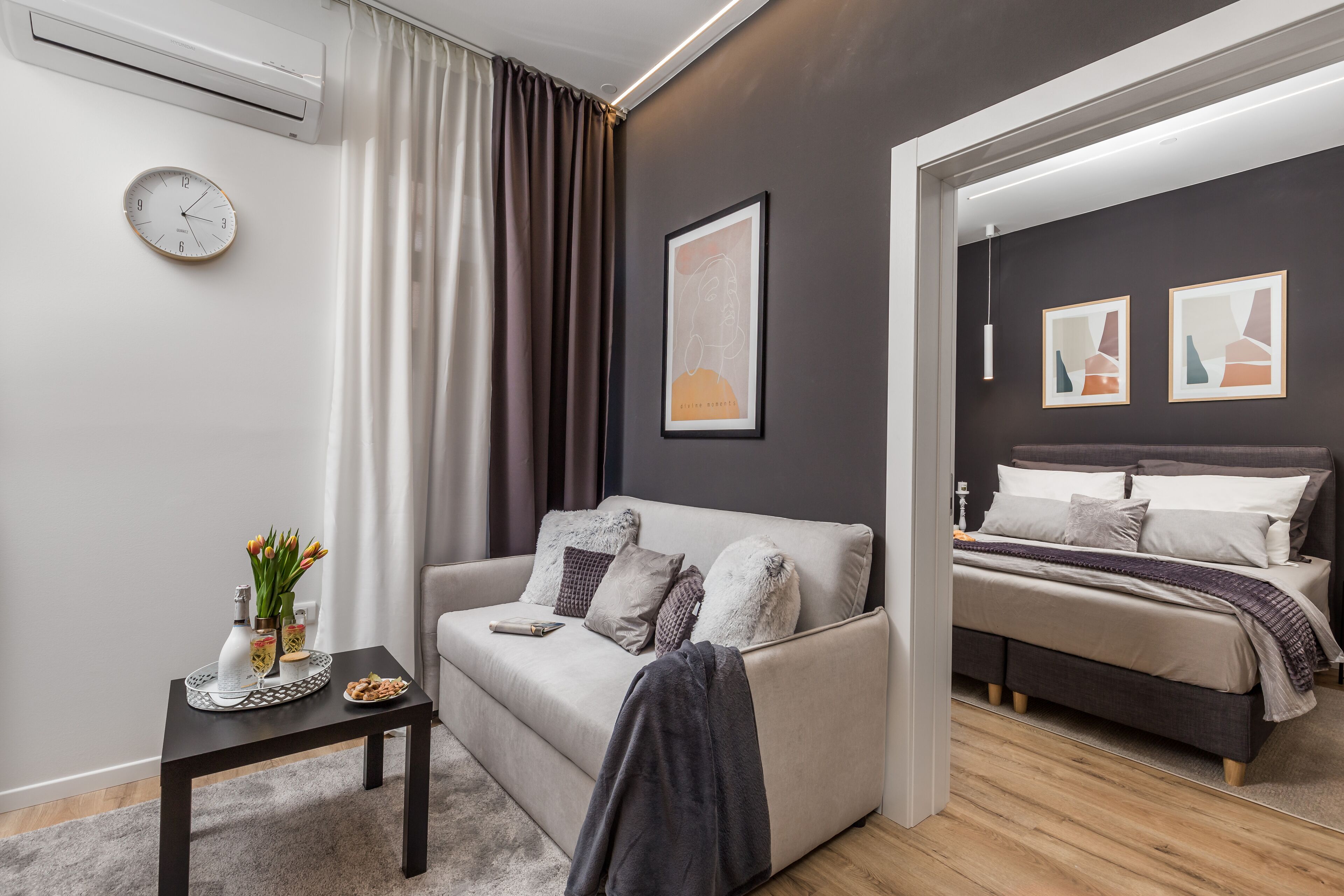 Superior Apartment, 1 Bedroom | Living area | LCD TV