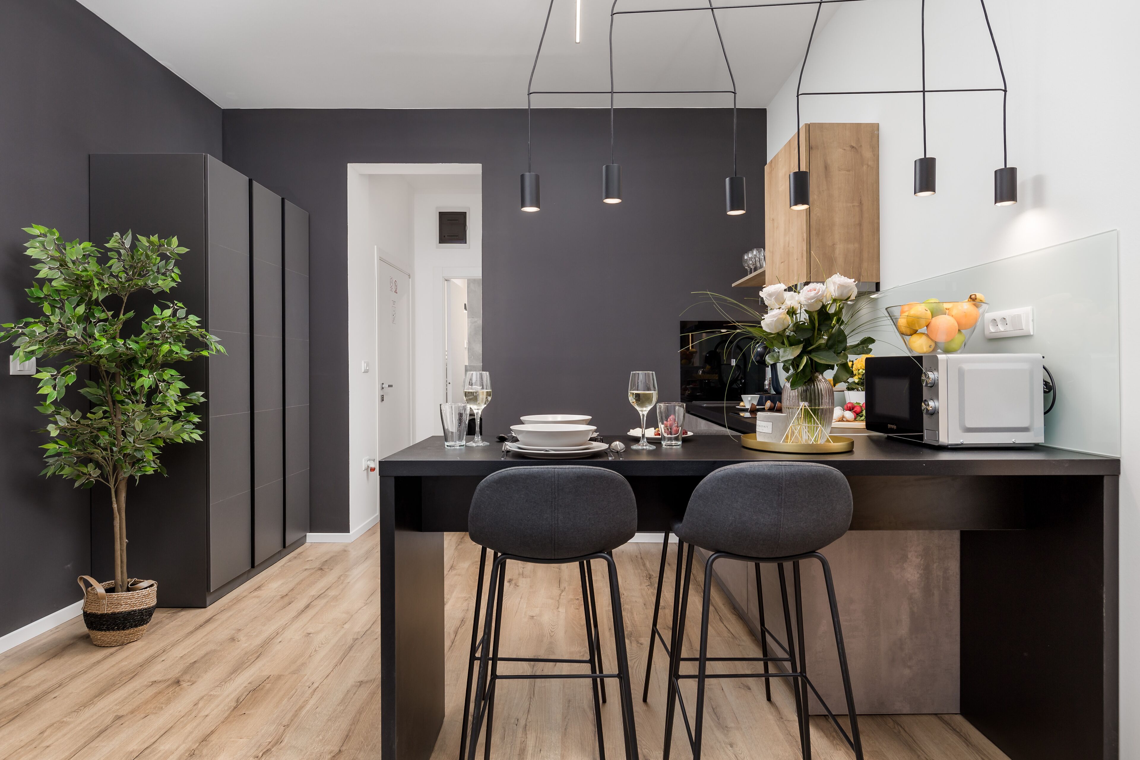 Superior Apartment, 1 Bedroom | Private kitchen | Fridge, microwave, stovetop, dishwasher