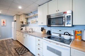 Fridge, microwave, oven, stovetop - Iconic Condo across from the State Park Beach and (Grand Haven)