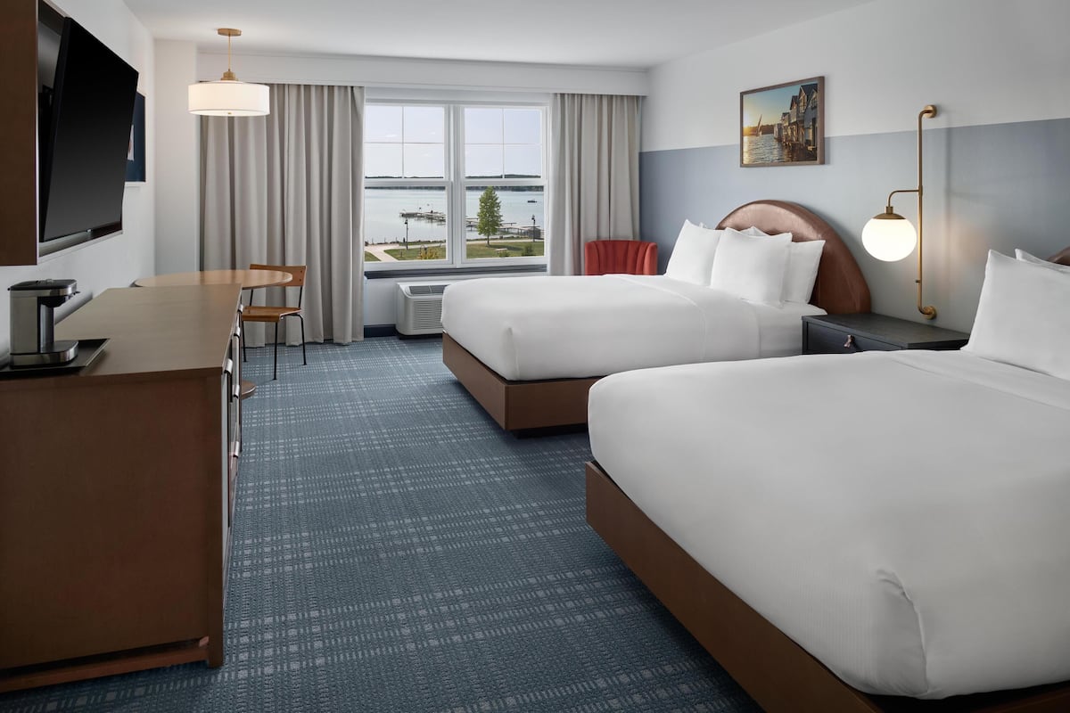 Room, 2 Queen Beds, Lake View | 1 bedroom, premium bedding, in-room safe, laptop workspace